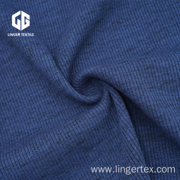 CVC Space Dyed Elastane Rib Fabric For Sleeve